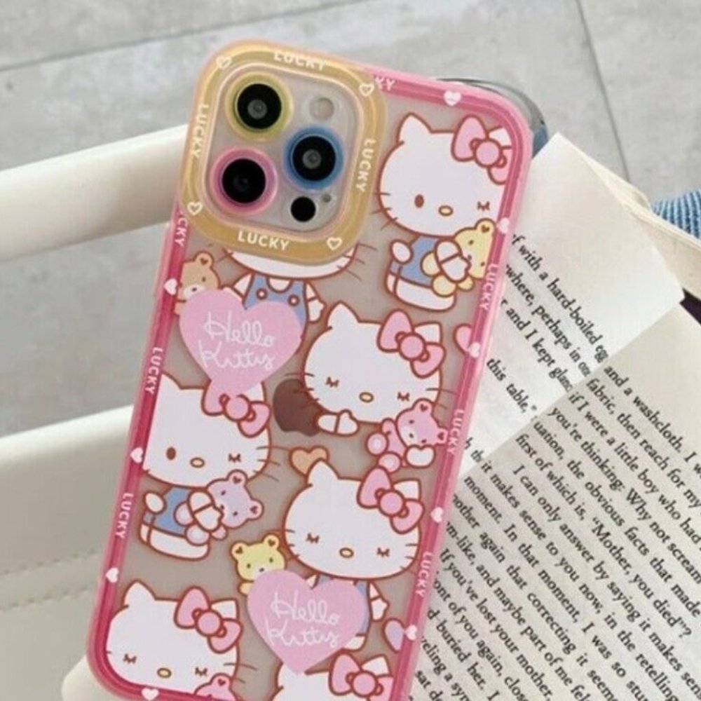 Cartoon Cute Pastel Pink Kitty Pattern Protective Soft iPhone Case iPhone 11 NEW